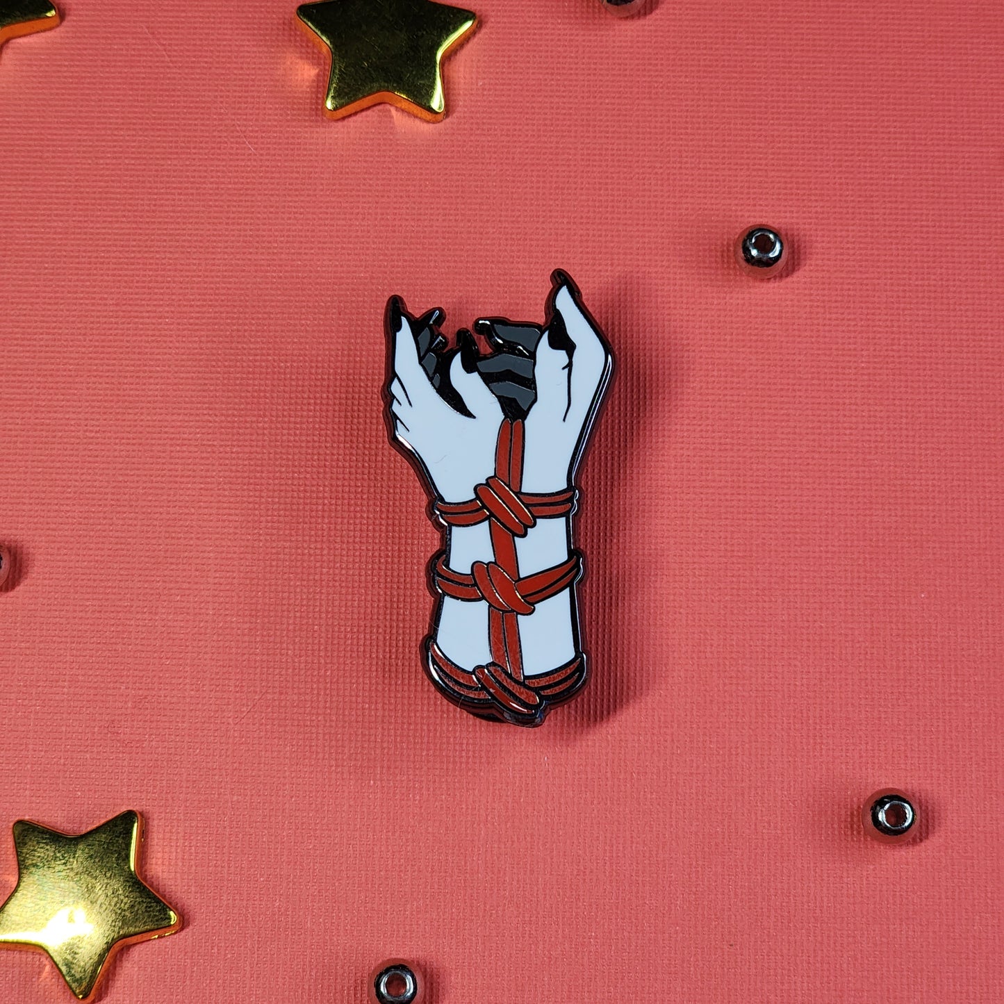 Tie Me Up Enamel Pin 1.5 Inch